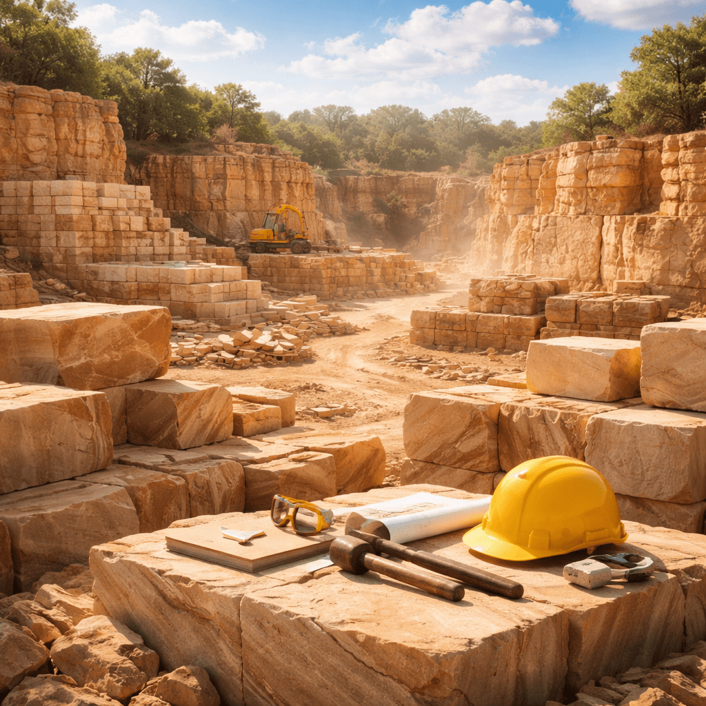 Santoshi Stone — Sandstone Quarry, Rajasthan